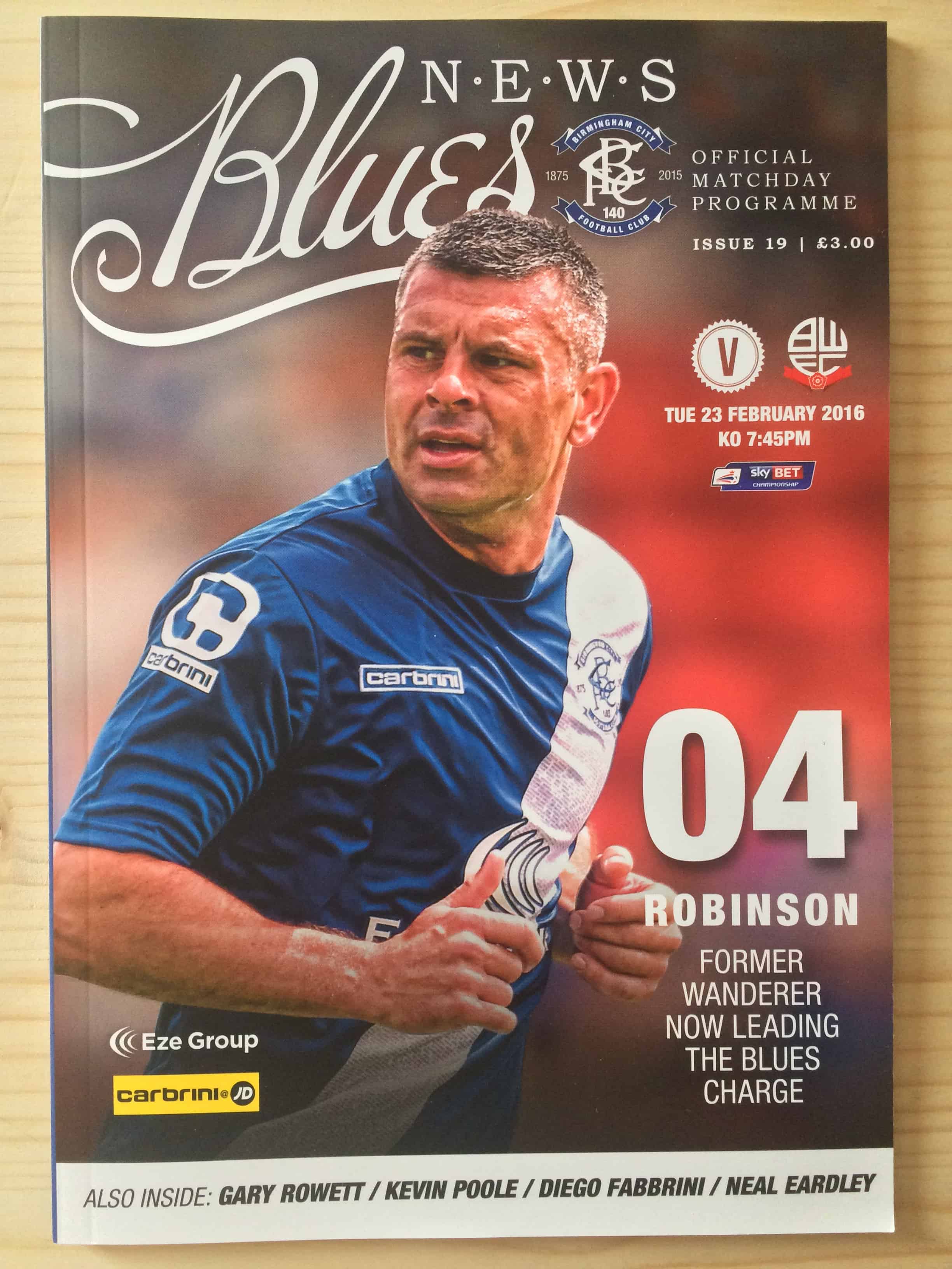 Birmingham City FC v Bolton Wanderers FC